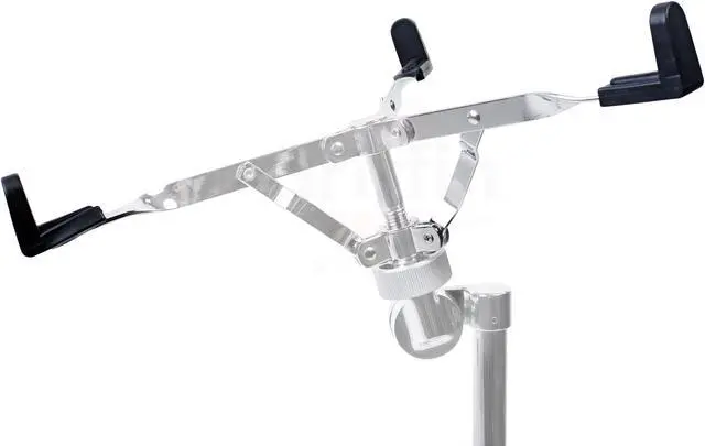 Alt view image 6 of 8 - Extended Height Snare Drum Stand by GRIFFIN | Tall Adjustable Height Snare Stand For Practice Pad | Concert Stand Up Drum Mount Holder With Basket Clamp | Double Braced Percussion Chrome Drum Hardware