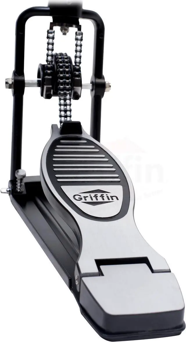 Alt view image 3 of 7 - Remote Hi Hat Stand with Foot Pedal by GRIFFIN | Drummers Cable Auxiliary Cymbal High Hat Percussion Hardware with Drum Key | Heavy Duty Sturdy HiHat Holder | All Metal Construction Mount Complete Kit
