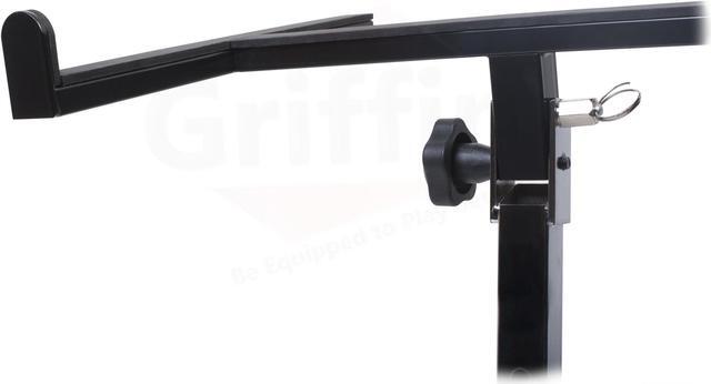 Alt view image 3 of 8 - mobile studio mixer stand dj cart by griffin | rolling standing rack on casters with adjustable height|portable turntable | protect your digital audio gear and music equipment|heavy duty construction