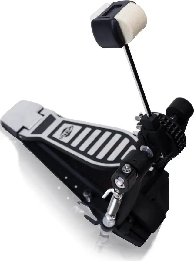 Alt view image 5 of 8 - Single Kick Bass Drum Pedal by GRIFFIN | Deluxe Double Chain Foot Percussion Hardware for Intense Play | 4 Sided Beater & Fully Adjustable Power Cam System | Perfect for Beginner & Pro Drummers