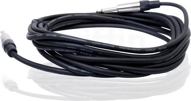 Alt view image 3 of 7 - Guitar Cords (6 Pack) Instrument Cable by FAT TOAD | 20FT Wires 1/4 Inch Gold Straight-End for Electric, Acoustic, Bass, Keyboards, Speakers, Sound AMP & Music Recording Studio | Shielded 20 AWG Patch