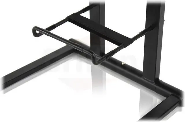 Alt view image 3 of 8 - Folding DJ Laptop Stand with Sub-tray Shelf by FAT TOAD | Pro Audio Computer Table Top Rack Stand Mount for iPads, Mixer Controller & Tablets | Portable PC Gear Clamp Holder | Stage Booth, Home Office