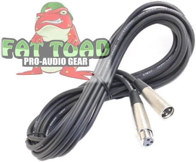 Alt view image 2 of 8 - XLR Microphone Cable by FAT TOAD | 20ft Professional Pro Audio Mic Cord Extension Patch with Male to Female Lo-Z Connector | 20 AWG Wire & Balanced for Recording Studio Mixer & Live Sound Stage Gear