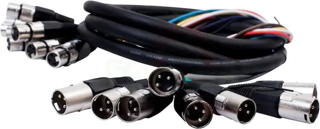 Alt view image 3 of 8 - XLR Snake Cable Patch (10ft X 8 Channels) by FAT TOAD | Studio Stage, Live Sound Recording Multicore Cords | Pro Audio Shielded Balanced Wires for Microphone Interface Hub, DJ Digital Mixer, Amplifier