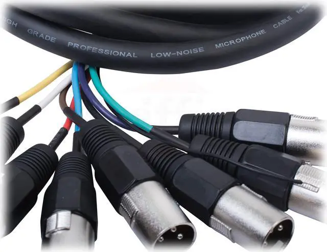 Alt view image 2 of 7 - XLR Snake Cable (8 Channels) 20 FT by FAT TOAD | Patch Studio, Stage, Live Sound Recording Multicore Cords | Pro Audio Shielded Female to Male Microphone Cables for DJ Digital Mixers or PA Amplifiers