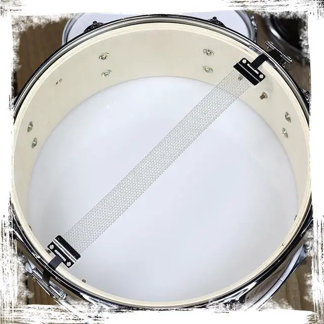 Alt view image 7 of 7 - GRIFFIN Snare Drum | Poplar Wood Shell 14" x 5.5" with Flat Hickory PVC | 8 Metal Tuning Lugs & Snare Strainer Throw Off | Percussion Instrument with Drummers Key, Coated Head | Marching Kit Set