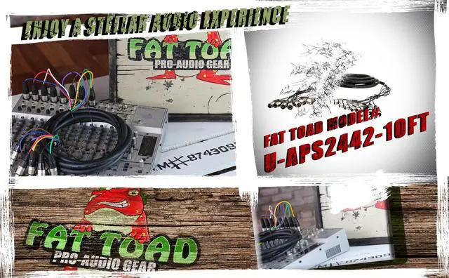 Alt view image 6 of 8 - XLR Snake Cable Patch (10ft X 8 Channels) by FAT TOAD | Studio Stage, Live Sound Recording Multicore Cords | Pro Audio Shielded Balanced Wires for Microphone Interface Hub, DJ Digital Mixer, Amplifier