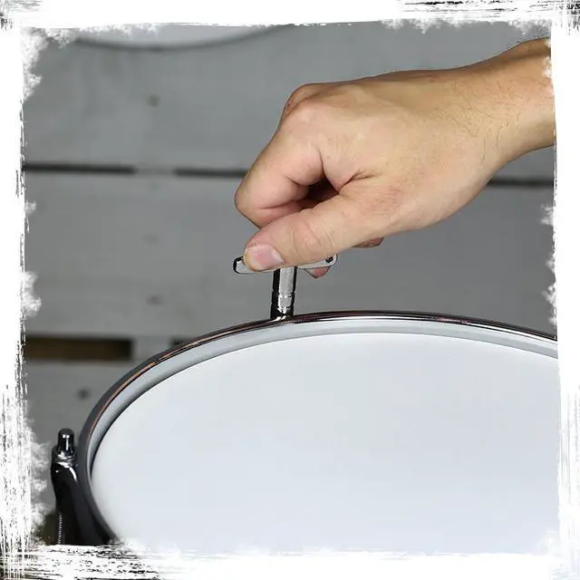 Alt view image 7 of 7 - GRIFFIN Firecracker Snare Drum | Acoustic Popcorn 10" x 6" Poplar Mini Wood Shell & Black Hickory PVC | Concert Marching Percussion Musical Instrument with Deluxe Snare Throw Off, Drummers Key & Head