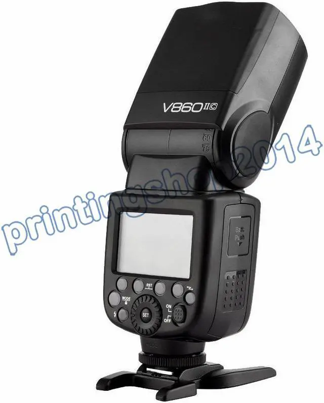 Alt view image 5 of 6 - US Stock Godox V860II-C TTL HSS 2.4G Wireless Flash Speedlite for Canon Cameras, with build-in Godox 2.4G wireless X system, GN60 high guide number, and 20-200 zoom flash coverage.
