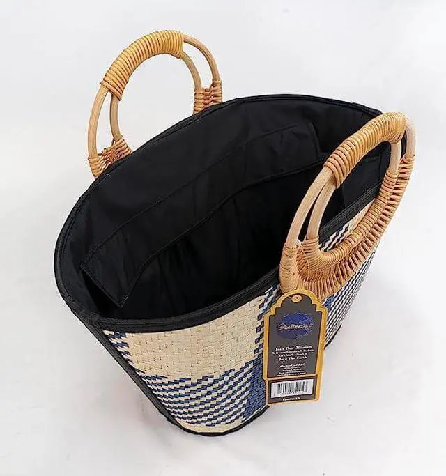 Alt view image 2 of 3 - ShelterCast Bamboo Women Straw Hand-woven Top-handle Handbag