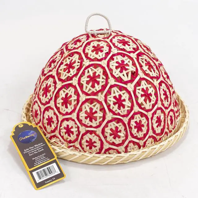Main image of ShelterCast Bamboo Food Basket in Dyed and Natural Bamboo (Red)