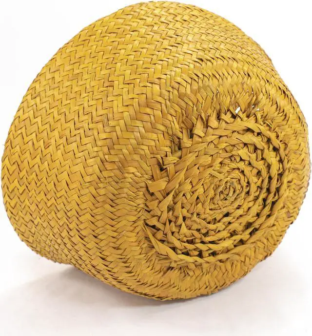Alt view image 3 of 4 - ShelterCast Dyed Seagrass Belly Basket with 8 Pompoms And Handle