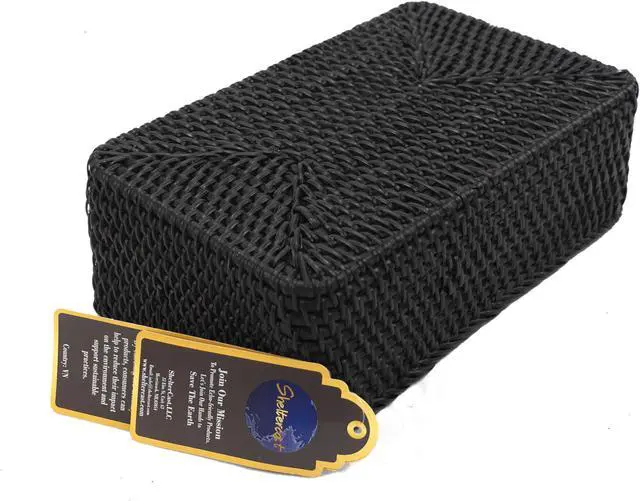 Alt view image 2 of 3 - Shelter Cast Rattan Serving Tray Handwoven Tray Decorative Tray Set of 3 (Natural Color)
Visit the ShelterCast Store Black