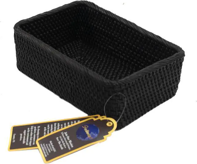 Alt view image 3 of 3 - Shelter Cast Rattan Serving Tray Handwoven Tray Decorative Tray Set of 3 (Natural Color)
Visit the ShelterCast Store Black