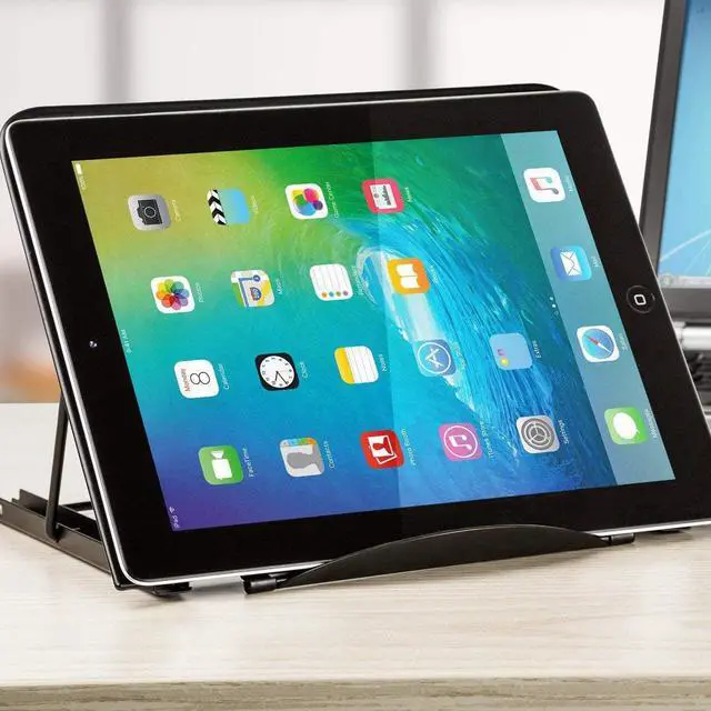 Alt view image 3 of 5 - Mesh Ventilated Adjustable Laptop Stand for Laptop/Notebook /Tablet and more (Black)