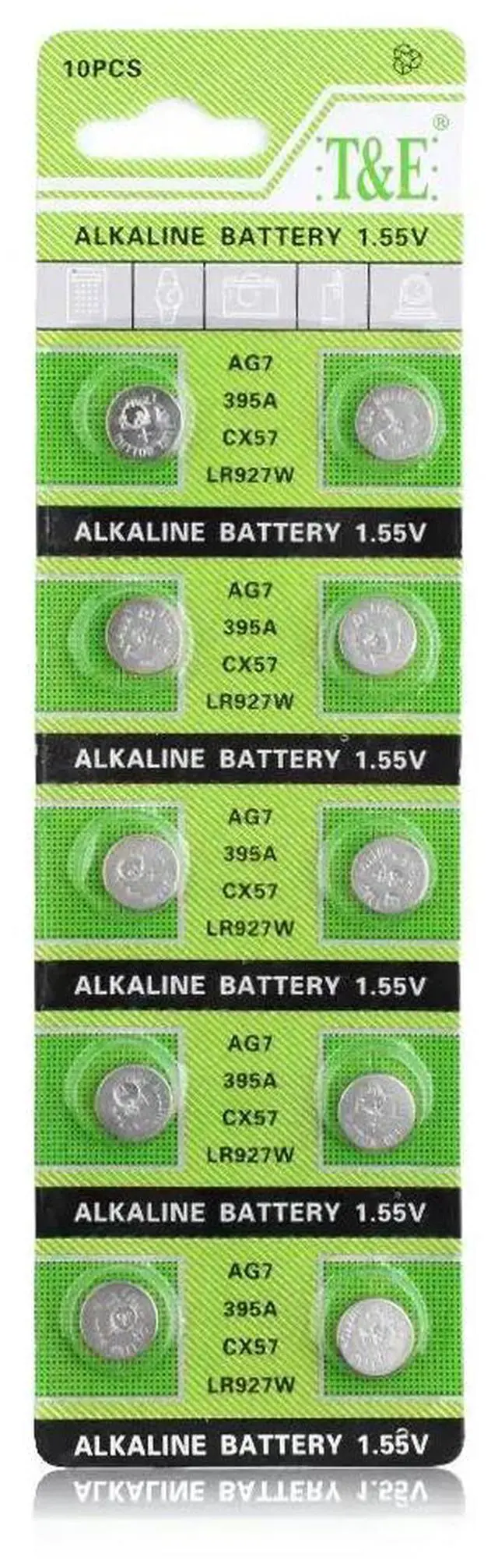 Alt view image 2 of 5 - 10pcs 1.5V 395 SR927SW 399 SR927W LR927 LR927W SP395 SR927 610 AG7 Watch Battery Button Coin Cell
