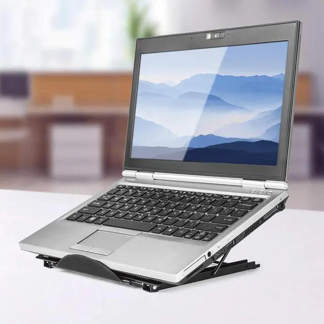 Alt view image 4 of 5 - Mesh Ventilated Adjustable Laptop Stand for Laptop/Notebook /Tablet and more (Black)