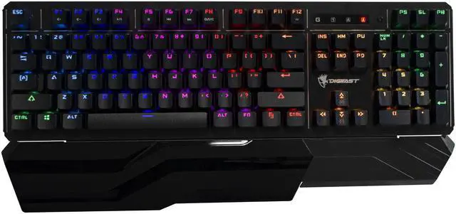 Alt view image 2 of 4 - Digifast LK42 Mechanical RGB Gaming Keyboard | Optical Clicky Switches 100 Million Durability | Customizable Color | Water-Resistant Design | Ergonomic Wrist Rest