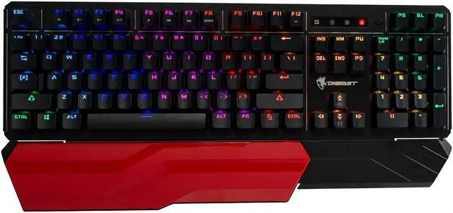 Alt view image 3 of 4 - Digifast LK42 Mechanical RGB Gaming Keyboard | Optical Clicky Switches 100 Million Durability | Customizable Color | Water-Resistant Design | Ergonomic Wrist Rest