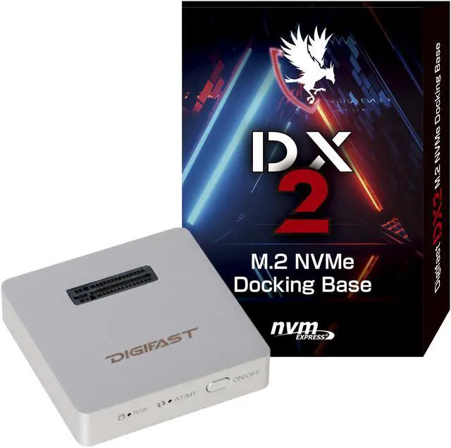 Main image of Digifast M.2 NVMe SSD Docking Base, USB3.2 GEN2 Type-C (10 Gbps), Lightweight, Portable Design - Silver