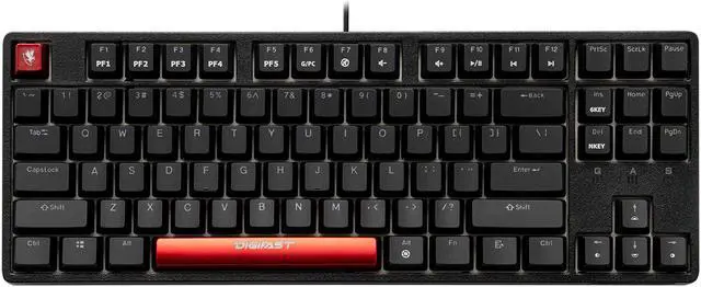 Alt view image 7 of 7 - DIGIFAST Mechanical RGB Tenkeyless Gaming Chronus Series Keyboard with Cherry MX Switches - Blue Axis