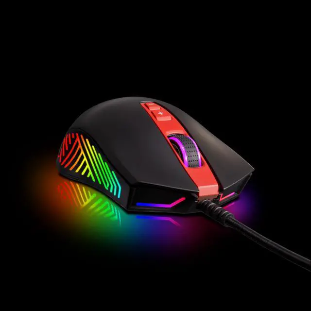 Alt view image 2 of 6 - Digifast Nightfall NF15 RGB Gaming Mouse, Adjustable Weight, 60 Million Click Durability, 7 Programmable Buttons, Dynamic RGB, Customizable Color, DPI
