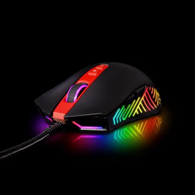 Alt view image 3 of 6 - Digifast Nightfall NF15 RGB Gaming Mouse, Adjustable Weight, 60 Million Click Durability, 7 Programmable Buttons, Dynamic RGB, Customizable Color, DPI