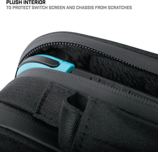 Alt view image 4 of 11 - Bionik Commuter - Switch Bag - Compatible with Nintendo Switch - 18 Game Slots - Extra Joy Con Pocket - Canvas Exterior - Plush Interior - Removable Shoulder Strap - Backpack Attachable - YKK Zippers