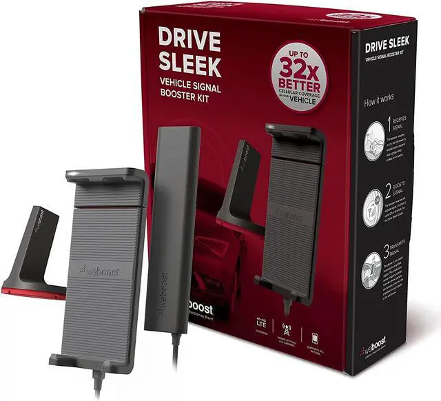 Alt view image 3 of 8 - weBoost Drive Sleek [Single User] In-Vehicle Cell Phone Signal Booster Kit for Car, Truck SUV, All Carriers 3G/4G LTE
