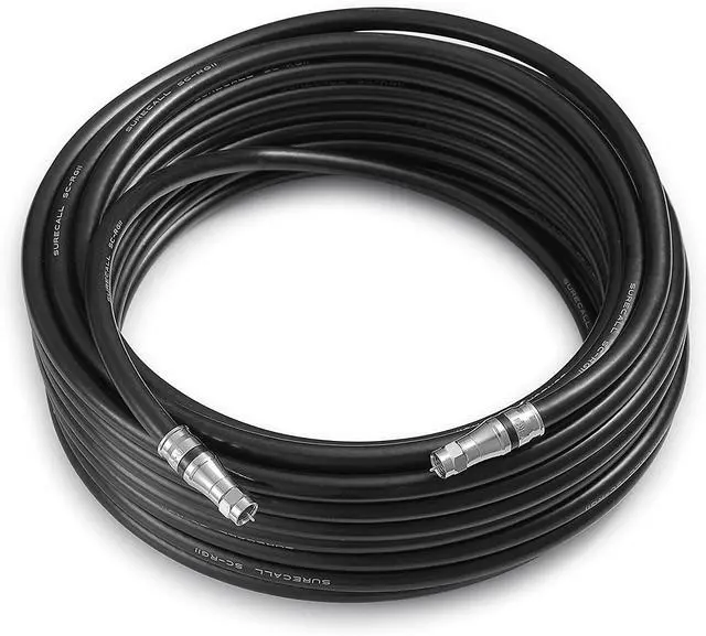 Alt view image 3 of 3 - SureCall 100' Low-Loss RG11 Coax Cable, Black