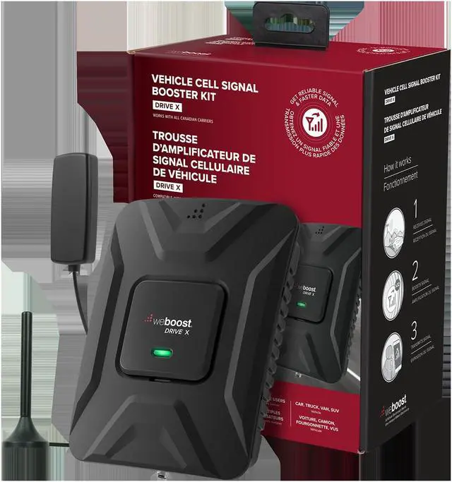Alt view image 6 of 17 - weBoost Drive-X [Multi User] In-Vehicle Cell Phone Signal Booster Kit for Car, Truck SUV, All Carriers 3G/4G LTE