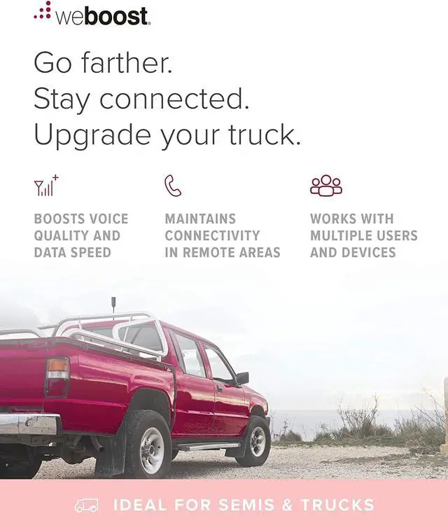 Alt view image 2 of 9 - weBoost Drive Reach OTR [Multi User] In-Vehicle Cell Phone Signal Booster Kit for Semi/SUV/Truck All Carriers 3G/4G LTE