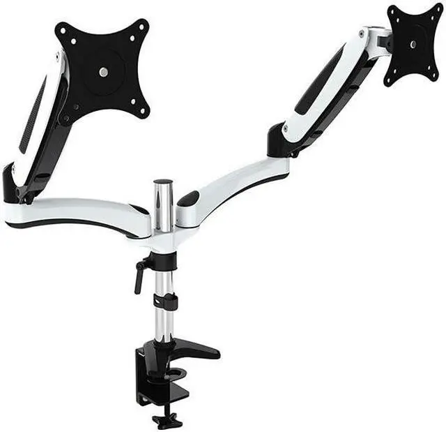 Alt view image 9 of 14 - Amer Mounts Dual Articulating Monitor Mount. Clamp Base. Supports 15 to 28" monitors.