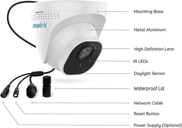 Alt view image 14 of 14 - Reolink Security Camera Outdoor, IP PoE Dome Surveillance Camera, Smart Human/Vehicle Detection, Work with Smart Home, 100ft 5MP HD IR Night Vision, Up to 256GB Micro SD Card - RLC-520A