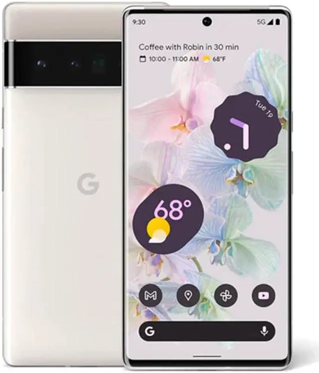 Main image of Google Pixel 6 Pro 5G 128GB 12GB RAM | Unlocked | GSM ONLY NO CDMA |Cloudy White