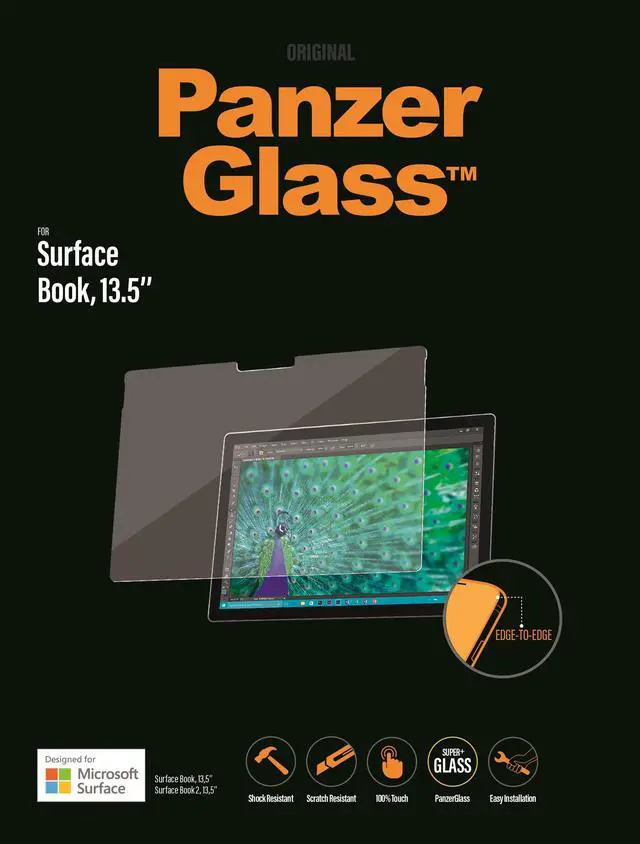 Main image of PanzerGlass Screen Protector Crystal Clear - For 13.5" LCD Tablet PC - Shock Resistant, Scratch Resistant, Fingerprint Resistant, Impact Resistant - Tempered Glass
