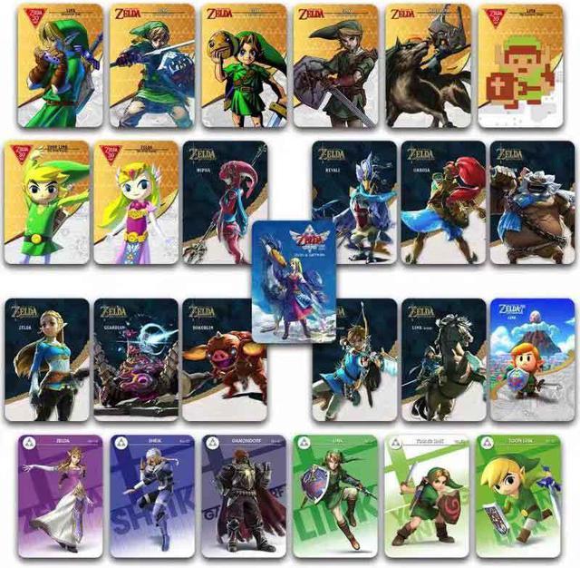 25pc ZELDA BOTW Amiibo Cards for Nintendo Switch Wii U, with 20 Hearts WOLF LINK, LOFTWING Nintendo Wii U -