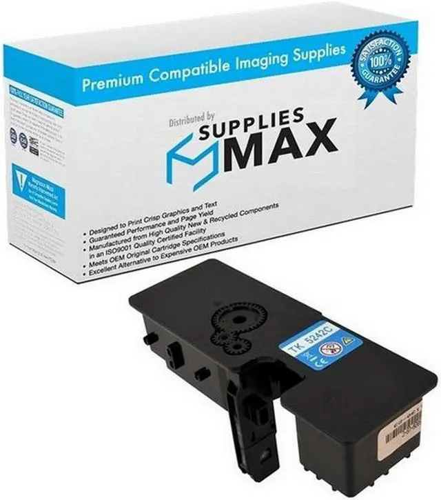 Main image of SuppliesMAX Compatible Replacement for Kyocera Mita ECOSYS M5226cdn/ECOSYS M5226cdw/ECOSYS P5026cdn/ECOSYS P5026cdw/ECOSYS P5526cdn Cyan Toner Cartridge (3000 Page Yield) (TK-5242C) (1T02R7CUS0)