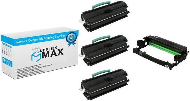 Main image of SuppliesMAX Compatible Replacement for IBM InfoPrint 1601/1602/1612 Drum/Extended High Yield Toner Value Combo Pack (1-Drum Unit/3-Toners) (39V1645_1PK/39V1641_3PKVB)