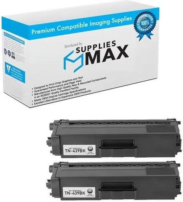 Main image of SuppliesMAX Compatible Replacement for Brother HL-L9310CDW/MFC-L9570CDW Black Ultra High Yield Toner Cartridge (2/PK-9000 Page Yield) (TN-439BK_2PK)