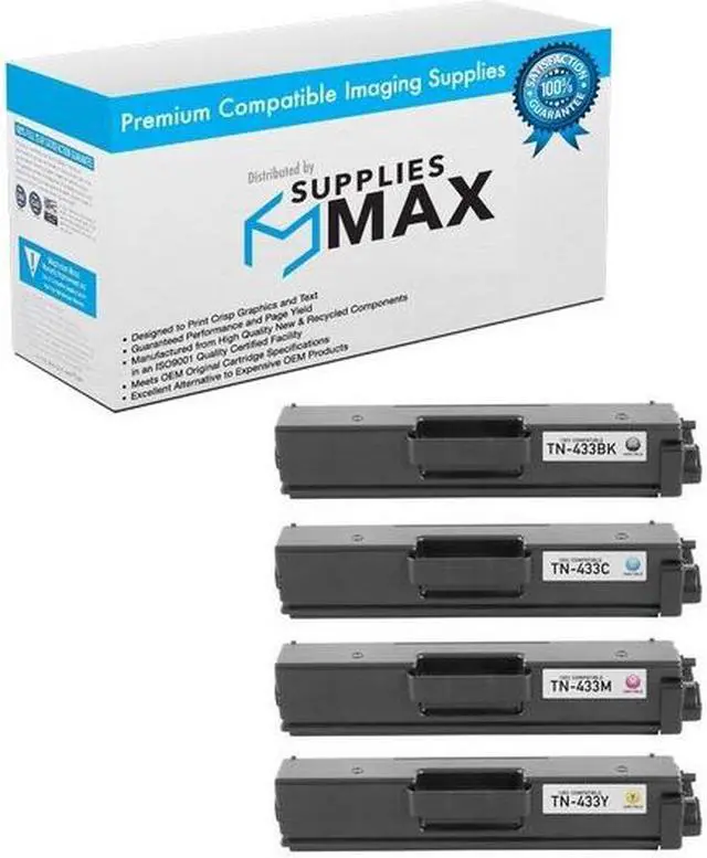 Main image of Compatible Brother DCP-L8410/HL-L8260/HL-L8360/MFC-L8610/MFC-L8690/MFC-L8900/MFC-L8905 Toner Cartridge Combo Pack (BK/C/M/Y) (TN-433-COMBO)