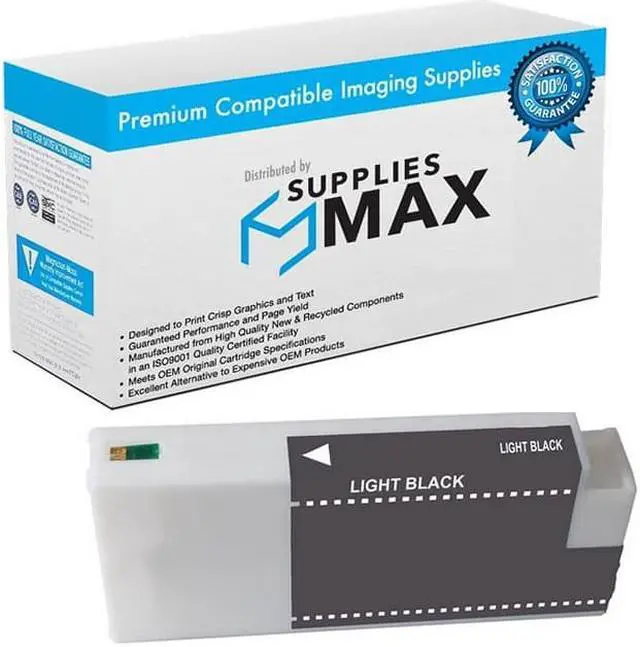 Main image of SuppliesMAX  Replacement for Stylus Pro 7700/7900/9700/9900/WT-7900 Light Black Wide Format Inkjet (350 ML) (T596700-US)
