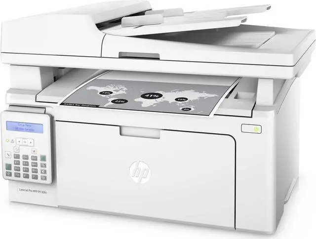 Main image of HPE LaserJet Pro M130FN Fax-Network All-In-One Multifunction Laser Printer-Toner Value Bundle Pack (HPEG3Q59A#BGJ_TONERVB-REF) (Certified Refurbished)