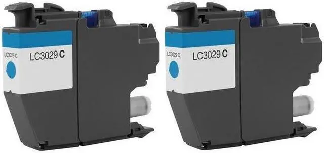 Alt view image 2 of 7 - SuppliesMAX Compatible Replacement for Brother MFC-J5830DW/MFC-J5930DW/MFC-J6535DW/MFC-J6935DW Cyan Super High Yield Inkjet (2/PK-1500 Page Yield) (LC-3029C_2PK)