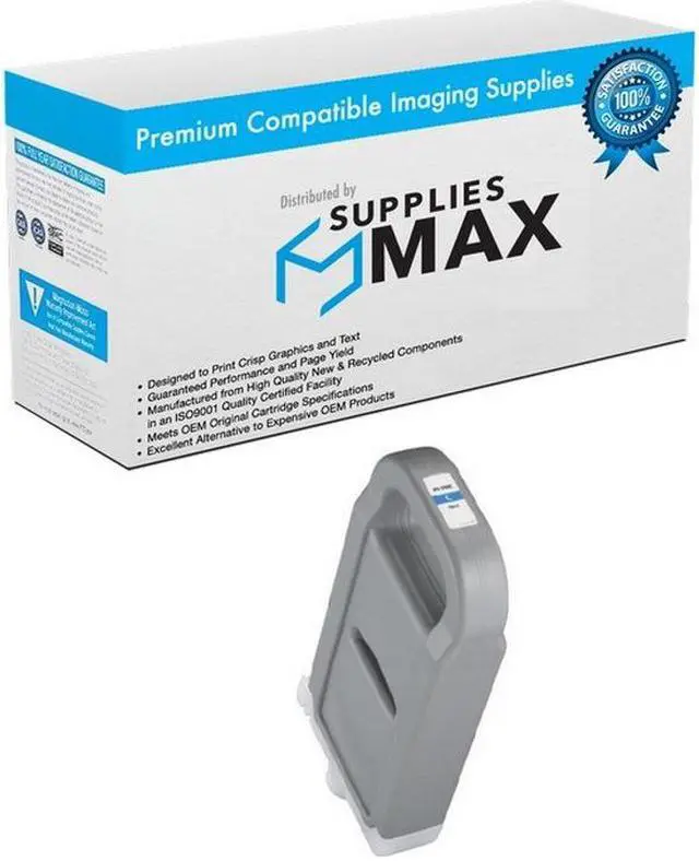 Main image of SuppliesMAX Compatible Replacement for Canon ImagePROGRAF PRO 2000/2100/4000/4100/4100S/6000/6100/6100S Cyan Pigment High Yield Wide Format Inkjet (700ML) (0776C001)