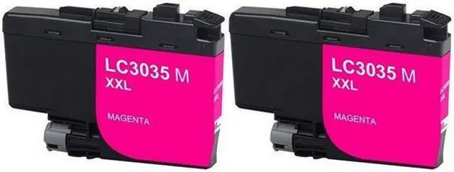 Alt view image 2 of 7 - SuppliesMAX Compatible Replacement for Brother DCP-J1100DW/MFC-J805DW/MFC-J815DW/MFC-J995DW/MFC-J1300DW Magenta Ultra High Yield Inkjet (2/PK-5000 Page Yield) (LC-3035M_2PK)