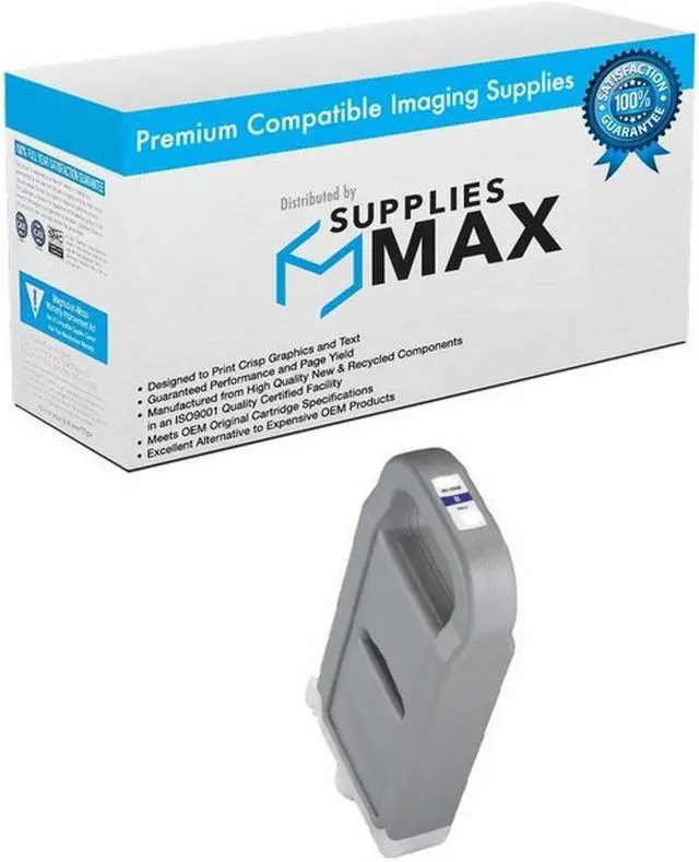 Main image of SuppliesMAX Compatible Replacement for Canon ImagePROGRAF PRO 2000/2100/4000/4100/4100S/6000/6100/6100S Blue Pigment High Yield Wide Format Inkjet (700ML) (0784C001)