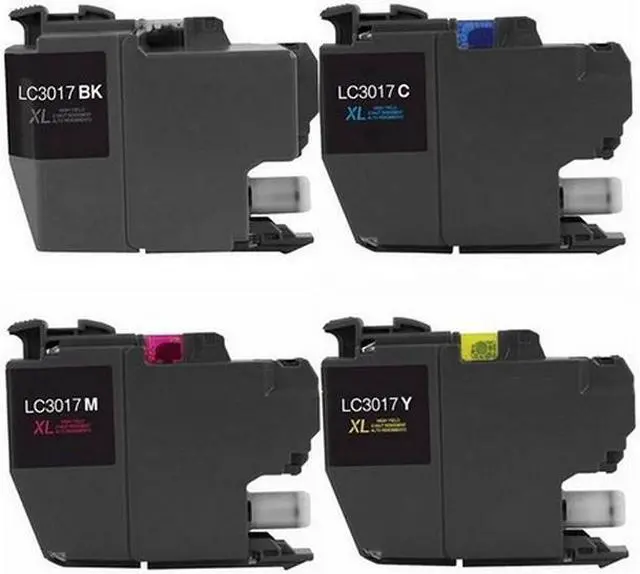 Alt view image 2 of 7 - SuppliesMAX Compatible Replacement for Brother MFC-J5330DW/MFC-J5335DW/MFC-J5730DW/MFC-J6530DW/MFC-J6830DW High Yield Inkjet Combo Pack (BK/C/M/Y) (LC-3017VALBP)