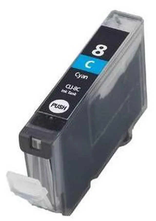 Alt view image 2 of 7 - SuppliesMAX Compatible Replacement for Canon PIXMA iP-4200/iP-4300/iP-4500/iP-5200/iP-5300/iP-6700/MP-500/MP-600/MP-800/MP-950/MP-970 Cyan Inkjet (280 Page Yield) (CLI-8C) (0621B002)
