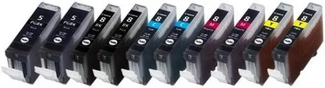 Alt view image 2 of 7 - SuppliesMAX Compatible Replacement for Canon PIXMA iP-3300/iP-4200/iP-4500/iP-5200/MP-500/MP-600/MP-800/MP-950/MP-970 Inkjet Combo Pack (4-BK/2-C/M/Y) (PGI-5/CLI-8) (PGI-5BK_2PK/CLI-8MP_2PKMP)